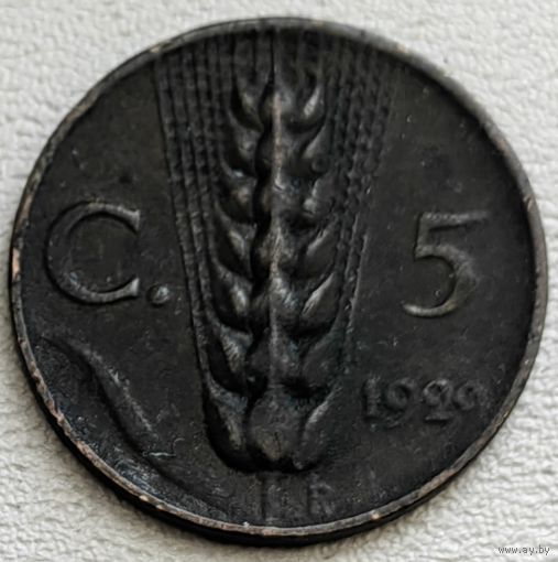 Италия 5 чентезимо 1929