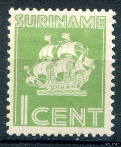 Нидерландские колонии - Суринам - 1936/39г. - нидерландский корабль, 1 с - 1 марка - MLH [Mi 178]. #3-WB-87-A-1