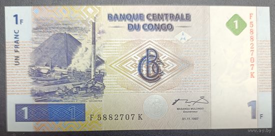 1 франк 1997 года - Конго - UNC