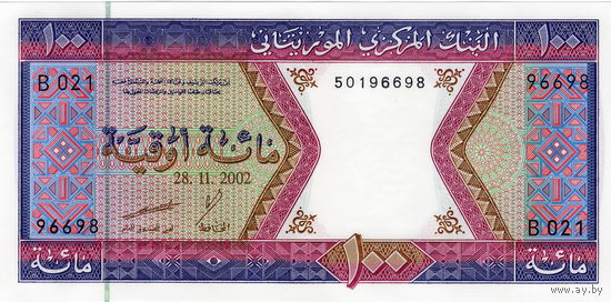 Мавритания, 100 угий, 2002 г., UNC