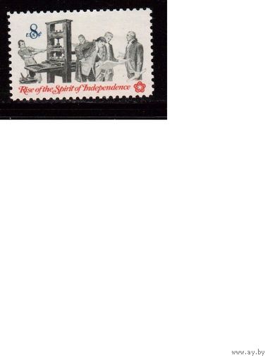 США-1973, (Мих.1092), * , 200-лет Америке, Печать(одиночка)