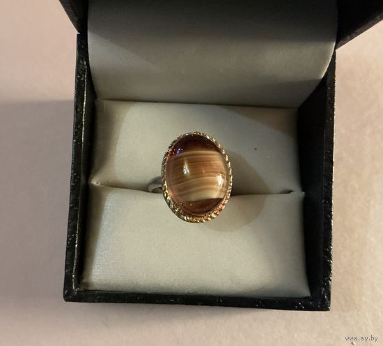 Кольцо Меланжевое стекло Англия винтаж