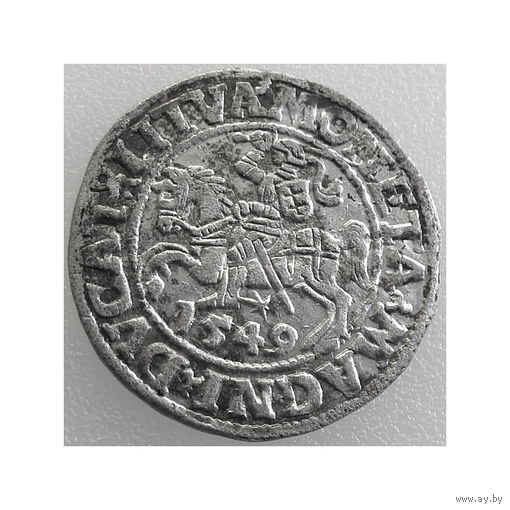 Литва/Litva, полугрош 1549 (м.д. Вильня)/ 1/2 Grossus (Mint: Vilna), LITVA, состояние VF, Жигимонт Август/ Sigismund II Augustus