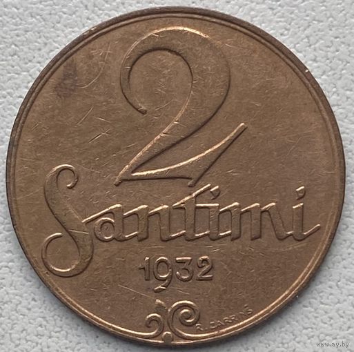 Латвия 2 сантима 1932 г.