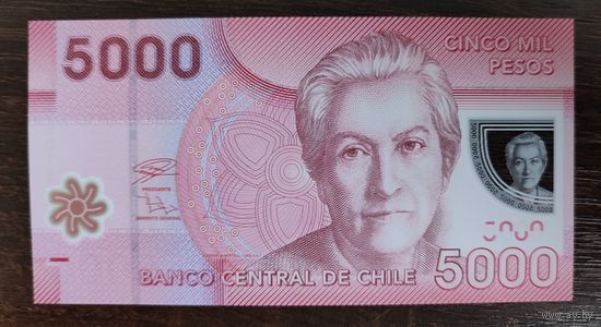 Чили 5000 песо 2021 год UNC P-163h.1 полимер