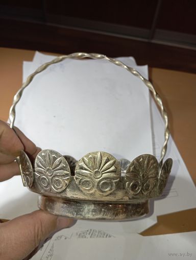 Металлическая картинка для вазы . СССР