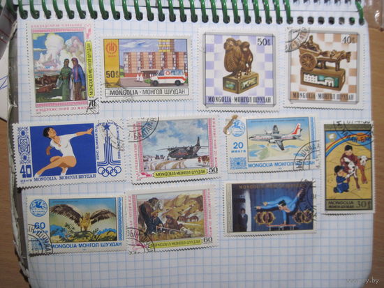 11 марок Монголии с рубля!