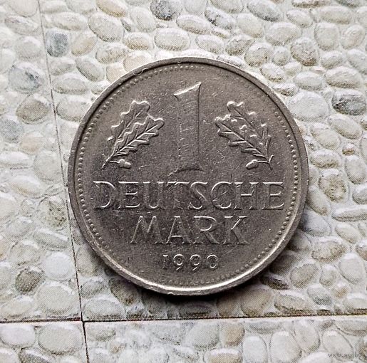 1 марка 1990(А) года Германия. Федеративная республика. Родная патина!