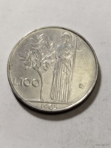 Италия 100 лир 1963