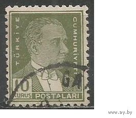 Турция. Кемаль Ататюрк. Первый Президент. 1954г. Mi#1381.