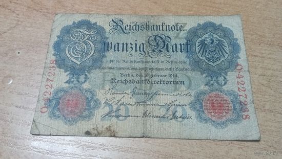20 марок 1914 года Германии  4227238  семь цифр