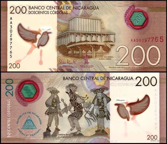 Никарагуа 200 Кордоба образца 2022 года UNC p213