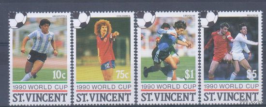 [75] Сент-Винсент 1990. Спорт.Футбол.Чемпионат мира. СЕРИЯ MNH