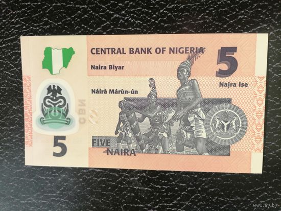Нигерия 5 UNC полимер с рубля