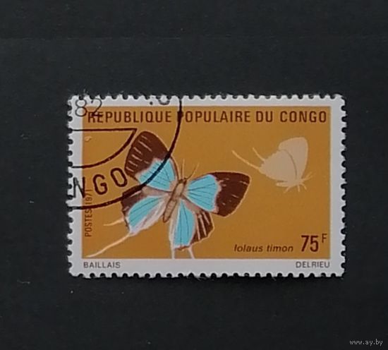 Конго 1971/ Фауна. Бабочка.