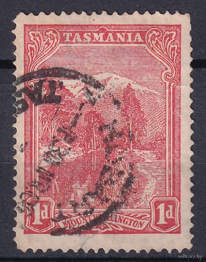 35.Aust. Великобритания. Австралийские штаты. Тасмания. Гора Веллингтон. 1905 г. 1d. Mi.#76A.