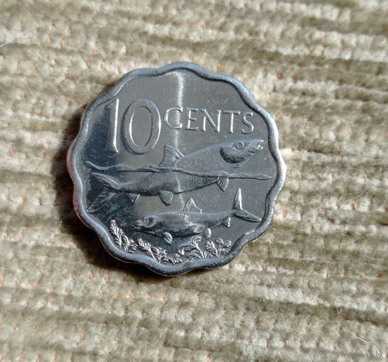 Werty71 Багамские острова Багамы 10 центов 2010 Рыба Корабль