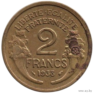 Французская Республика (ІІІ Республика, Франция). 2 франка 1938