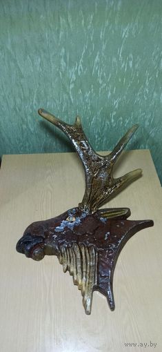 Литьё вешалка голова лося с рогами алюминий