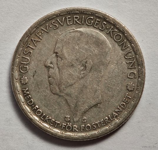 1946 год Швеция крона   серебро