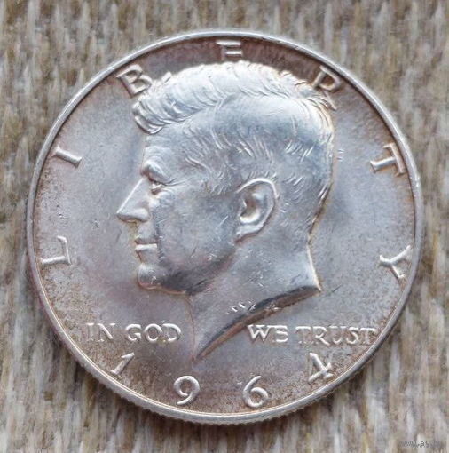 США 1/2 доллара 1964 года, D, AU. Джон Фицджералд Кеннеди. Серебро! Сторгуй за свою цену, предложи обмен!