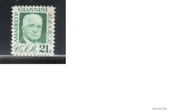 США-1973, (Мих.1108), * (без клея), Личности, Банкир(одиночка)