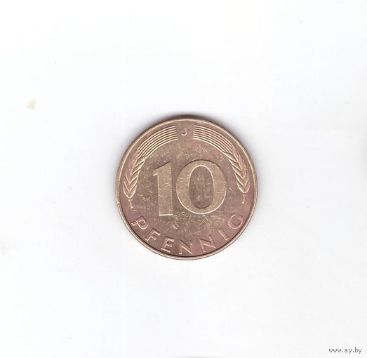 10 пфеннигов 1991 J Германия. Возможен обмен