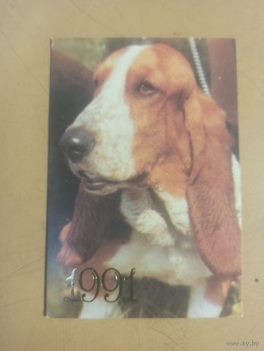 Календарь 1991 Бассет-хаунд