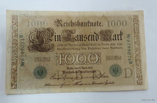 1000 марок 1910 г. Германия