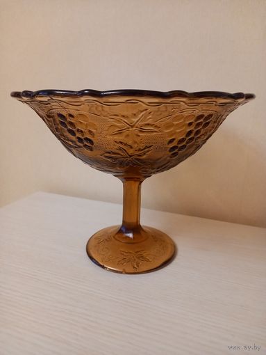 Ваза, конфетница СССР цветное стекло