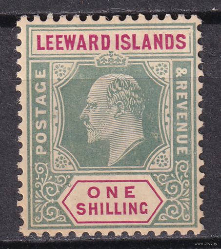 142.BrKCI. Великобритания. Колонии. Подветренные острова. Стандарт. Эдуард VII. 1902 г. 1 Sh. Mi.#26(*).