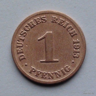 Германия 1 пфенниг, 1913 D