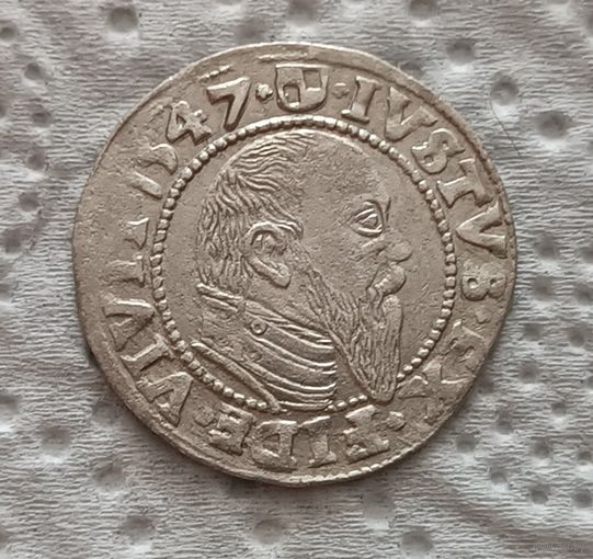 Грош 1547 Пруссия с блеском