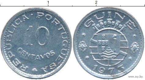 Гвинея Португальская 10 сентаво 1973 UNC