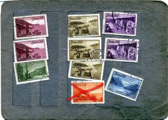 СССР, 1959, ПЕЙЗАЖИ СССР,  "сборка"  10м по 25коп. шт.  гашеная