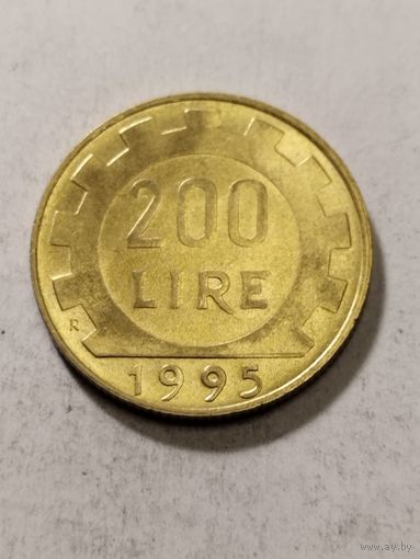 Италия 200 лир 1995