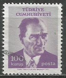 Турция. Кемаль Ататюрк. Первый президент. 1971г. Mi#2214.