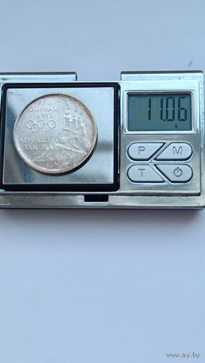 500 лир Сан-Марино 1980 года. XXII летние Олимпийские Игры - Бокс, Москва 1980. Серебро 835 пробы. Монета не чищена. 954