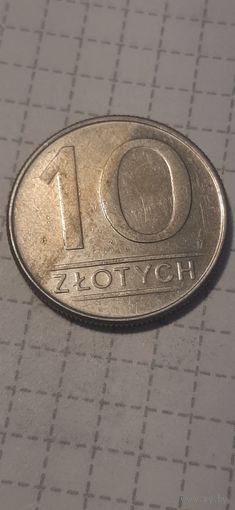 10 злотых Польша 1988 год