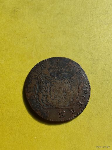 Денга 1766 года, Гурт шнур влево, Новодел редкой монеты, СМОТРИТЕ ДР. МОИ ЛОТЫ.