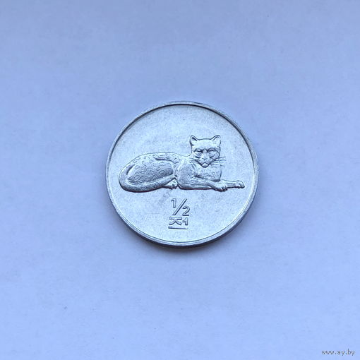 Северная Корея 1/2 чона 2002 Мир животных - Леопард
