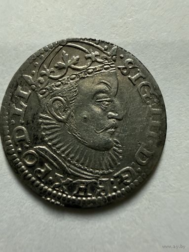 С рубля!трояк ( 3 гроша )1589 Рига Сигизмунд 3 ваза распродажа коллекции!