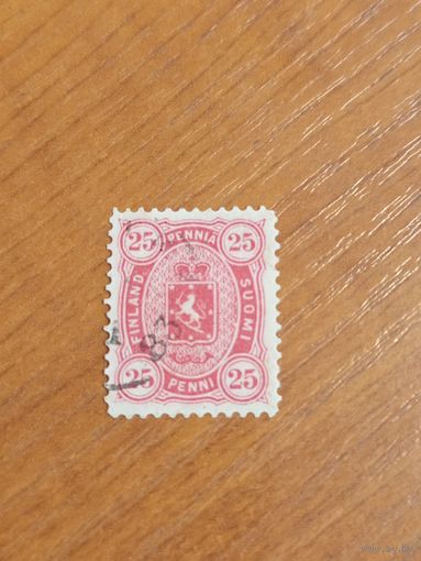 1881-83 Россия Великое княжество Финляндское анелиново-красная зуб 12 1/2 герб отличная сохранность (1-3)
