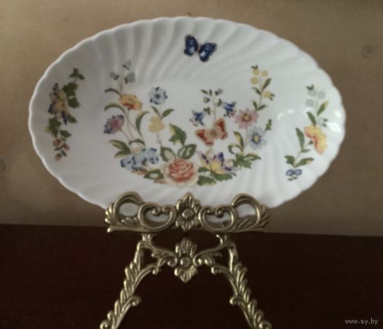 Aynsley Тарелка Блюдо Бабочки Англия винтаж