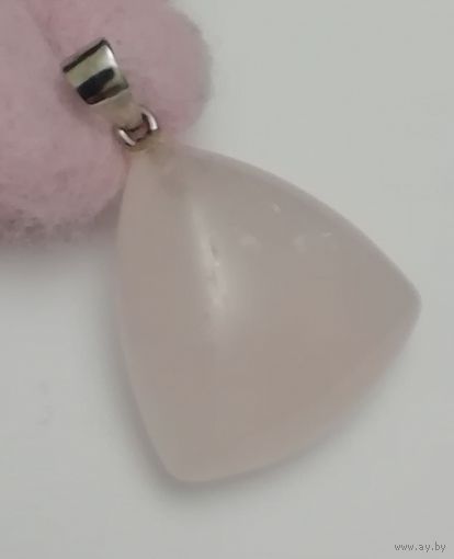 Новый кулон с натуральным розовым кварцем, оригинальный, нежный