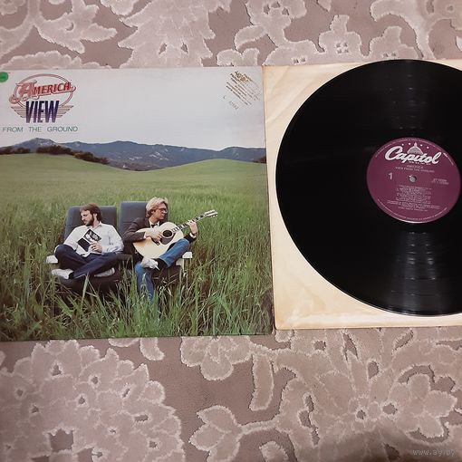 AMERICA - 1982 - VIEW FROM THE GROUND (USA) LP, PROMO COPY