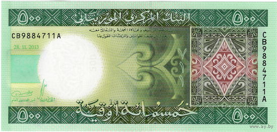Мавритания, 500 угий, 2013 г., UNC