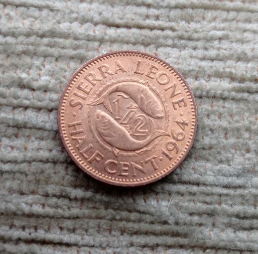 Werty71 Сьерра Леоне 1/2 цента 1964 Рыба Блеск