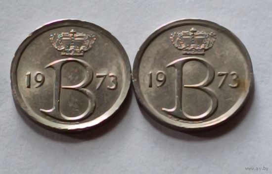 Бельгия. 25 сантимов 1973 года.