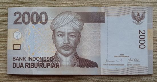 Werty71 Индонезия 2000 рупий 2009 UNC банкнота